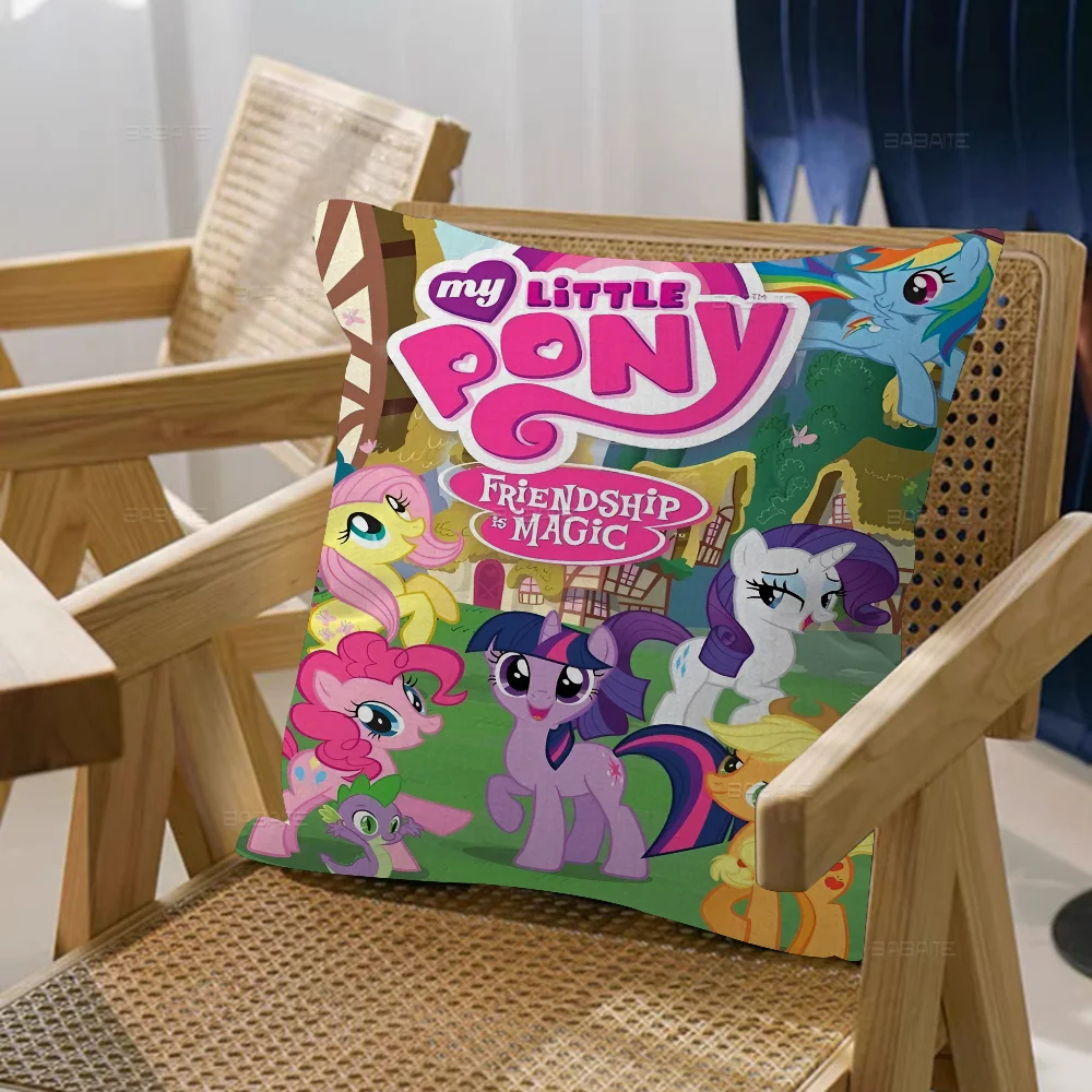 Animation M-My L-Little Pony Pillow Gifts Home Office Furnishings Bedroom Sofa Car Cushion Cover Case 45x45cm