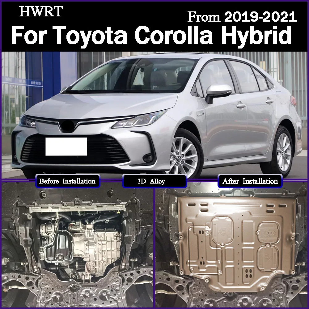 Car Under Engine Guard Mudguard Board Splash Shield Mud Fender Plate Panel For Toyota Corolla Hybrid‌‌ 2019-2021 1.8L