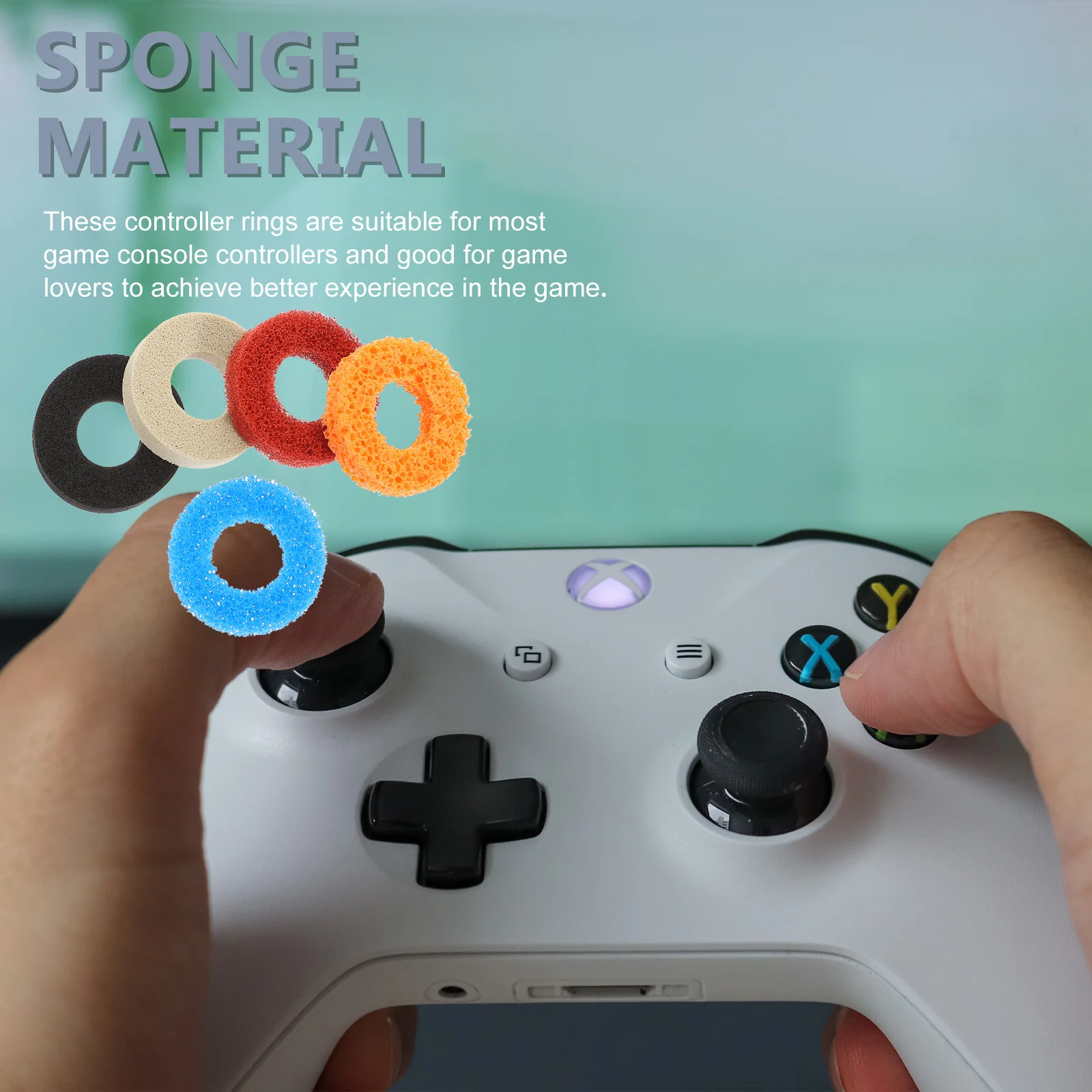 

5Pcs Game Joystick Protective Rings Durable Sponge Buffer Handle Auxiliary Buffer Rings Improve Control Precision Game