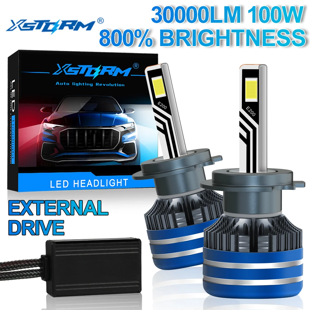 

XSTORM H7 LED Lights 120W 30000LM H4 LED Headlight Canbus H1 H11 9005 9012 H3 Car Headlight With Fan Auto Turbo Lamp 6500k 24V