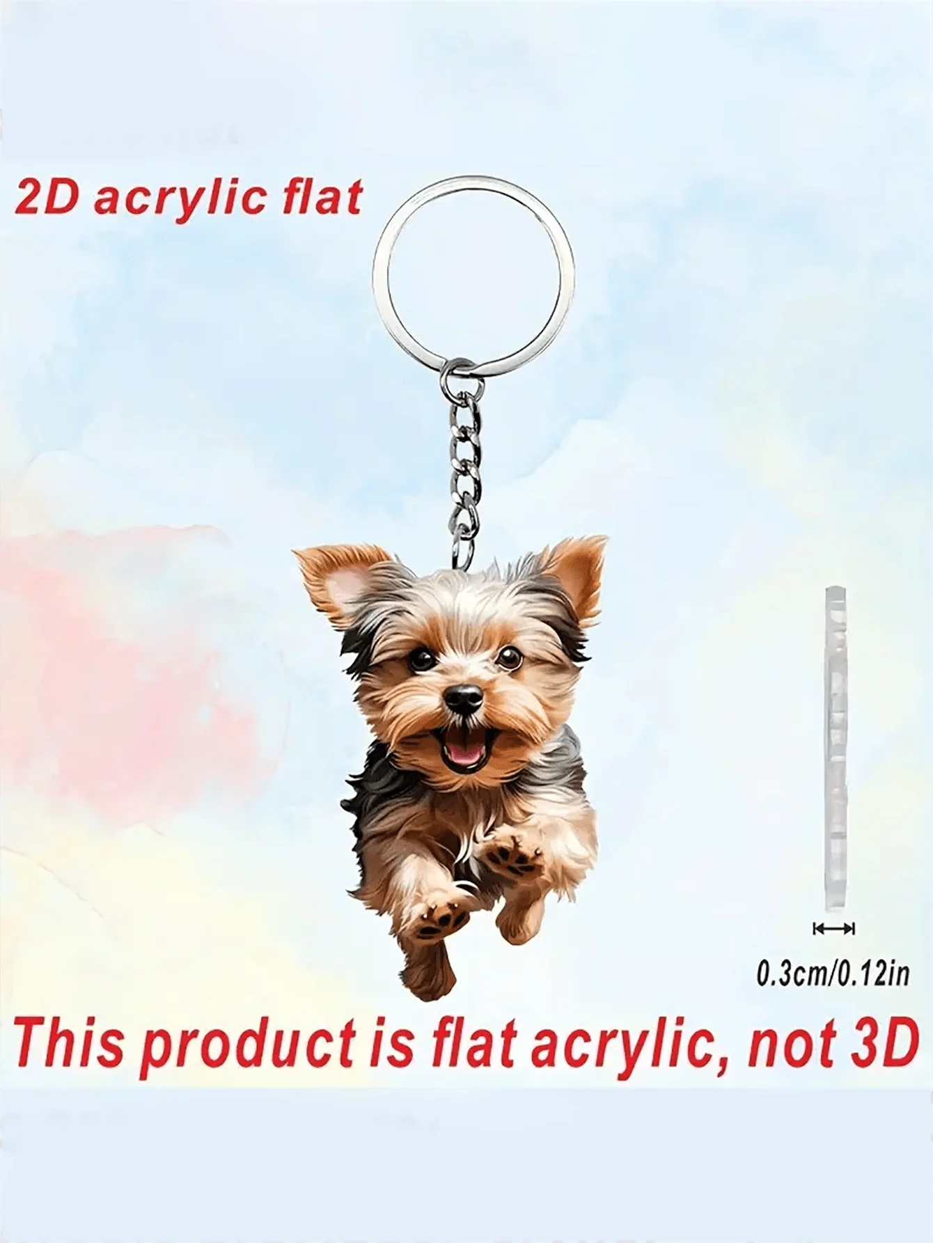 1 Cute AcrylicJumping Dog Keychain Suitable for Bags and Backpacks, Perfect Gift for Ladies and Girls, Personalized Dog Keychain