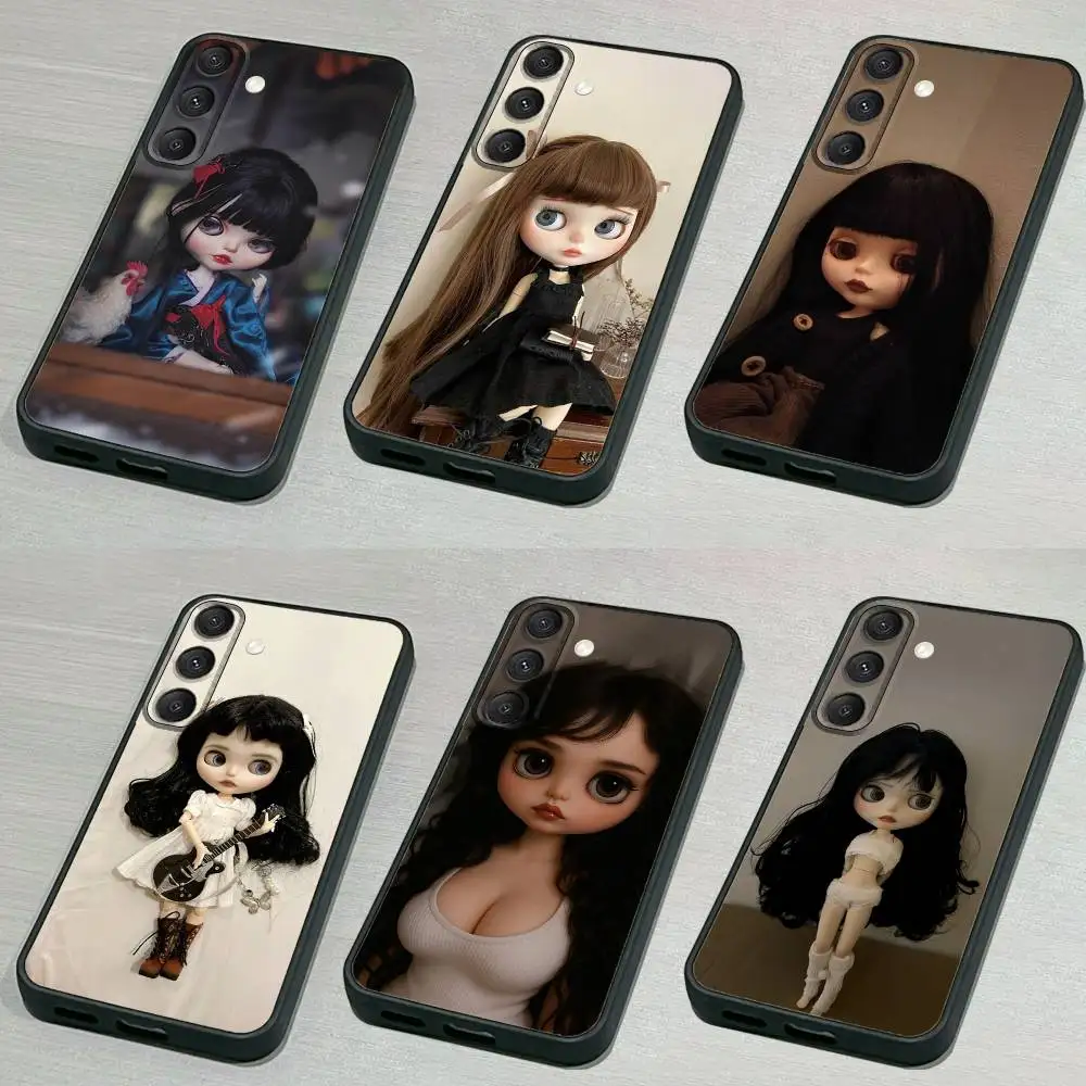 

Fashion d-doll B-Blythe Phone Case For Samsung S 25,24,23,22,30,21,10,9,Ultra,Plus,Lite,FE,4,5G Black Soft Case