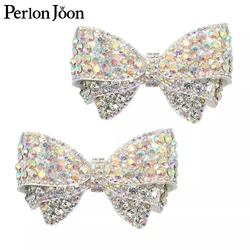 Hot ironing craft AB crystal rhinestone bow DIY sewing in ladies shoes bag wedding decoration accessories SG030