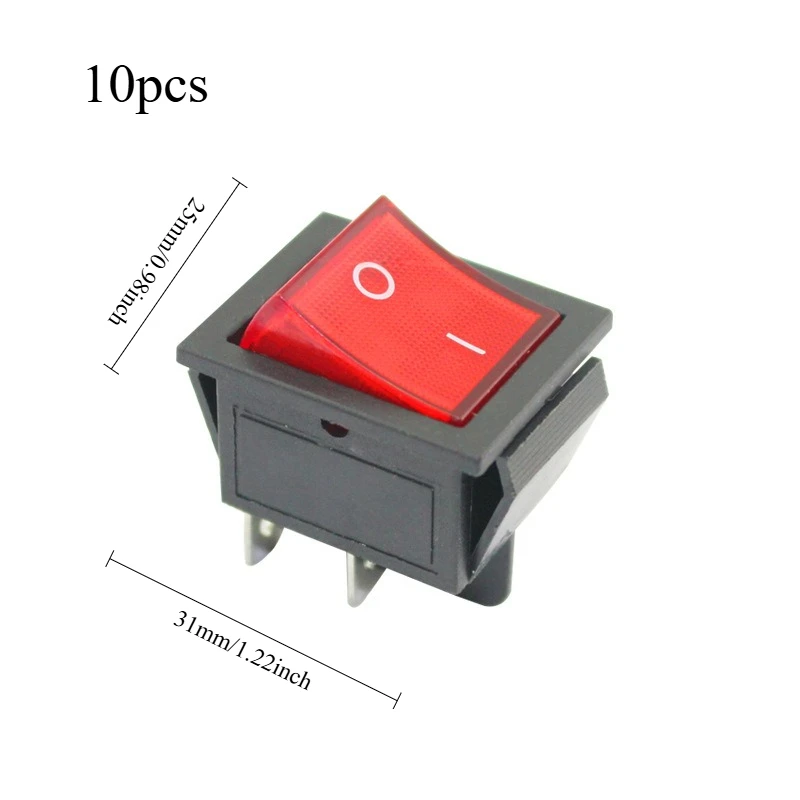 10pcs JX-604 4 Pin 2 Position Power Switch for Arcade Claw Machine Replacement Part Coin Operated Games