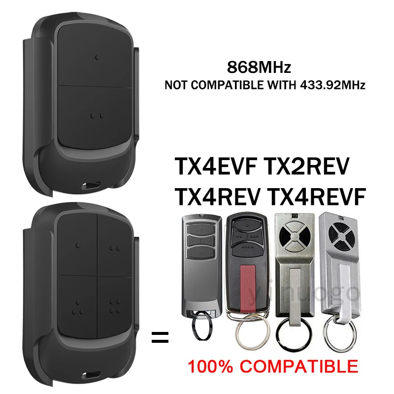 

Пульт дистанционного управления LitfMaster 868 МГц TX4EVF TX2REV TX4REV TX4REVF для гаражных ворот, клон для пульта дистанционного управления электрическими дверями