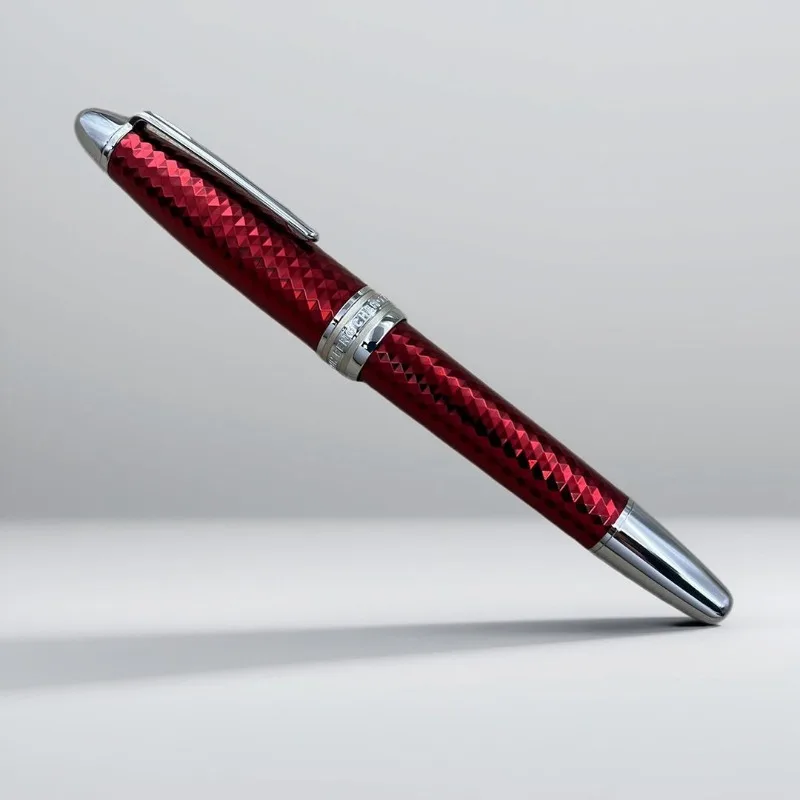 

Penchen Prism All-Copper 146 Fountain Pen Silver F 0.5mm Nib Pens Hammered Finish Calligraphy Business High-End Office Supplies