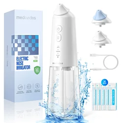 Pulsating Sinus Rinse irrigator, for Sinus Relief & Nasal Care, Electric Neti Pot Nose Cleaner with 30 Salt Pods Nasal Wash Kit