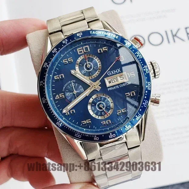 Luxury Mens Watch Automatic Mechanical Watch Black Leather  Watches for Men  Stainless Steel Mens Watch