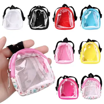 PVC Mini Bag Suit For 15-20cm Doll Accessories Transparent Backpack Kids Gifts Children Toys 1/6 Doll Backpack Bag Accessories