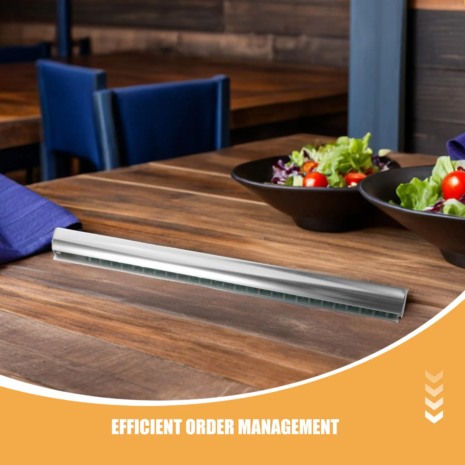 20 Inch Kitchen Ticket Rail Wall Mounted Metal Order Holder for Restaurant Cafe Bar Takeout Station Receipt Organizer Slip Rack