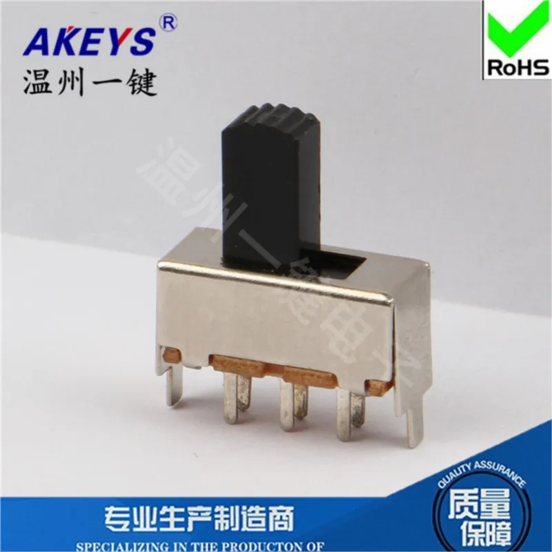 10pcs SS-22F07 (2P2T) Various heights 2-speed toggle switch 8.5MM fixed foot 6 foot vertical