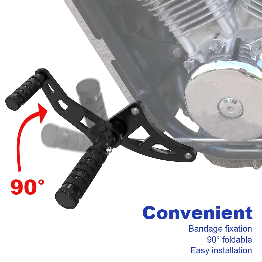 Motorcycle Footpegs Forward Control Footrest Extension Foot Pegs Adjustable Set For Shadow VLX600 VT600 C CD 1988-2007 For Honda