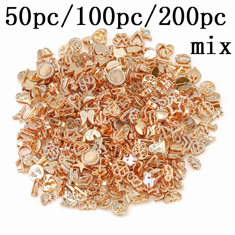 

Special Offer Mixing Random 10mm Gold Color Charm Beads DIY Stainless Bracelets For Women Men Jewelry Accessories Wholesale