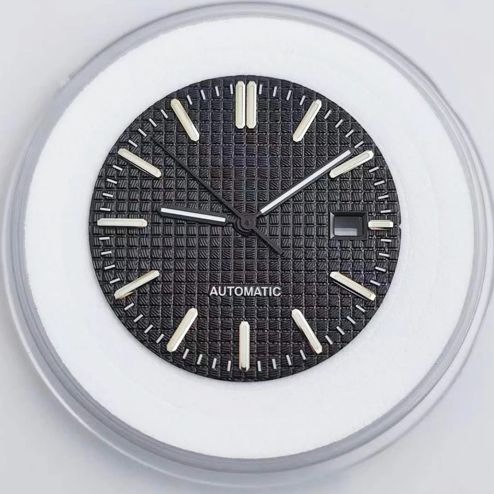 31.8mm NH35 Dial Calendar Green Luminous Replacements Mod Watch Face Parts For Royal Oak NH35 NH36 Automatic Movement - Image 2