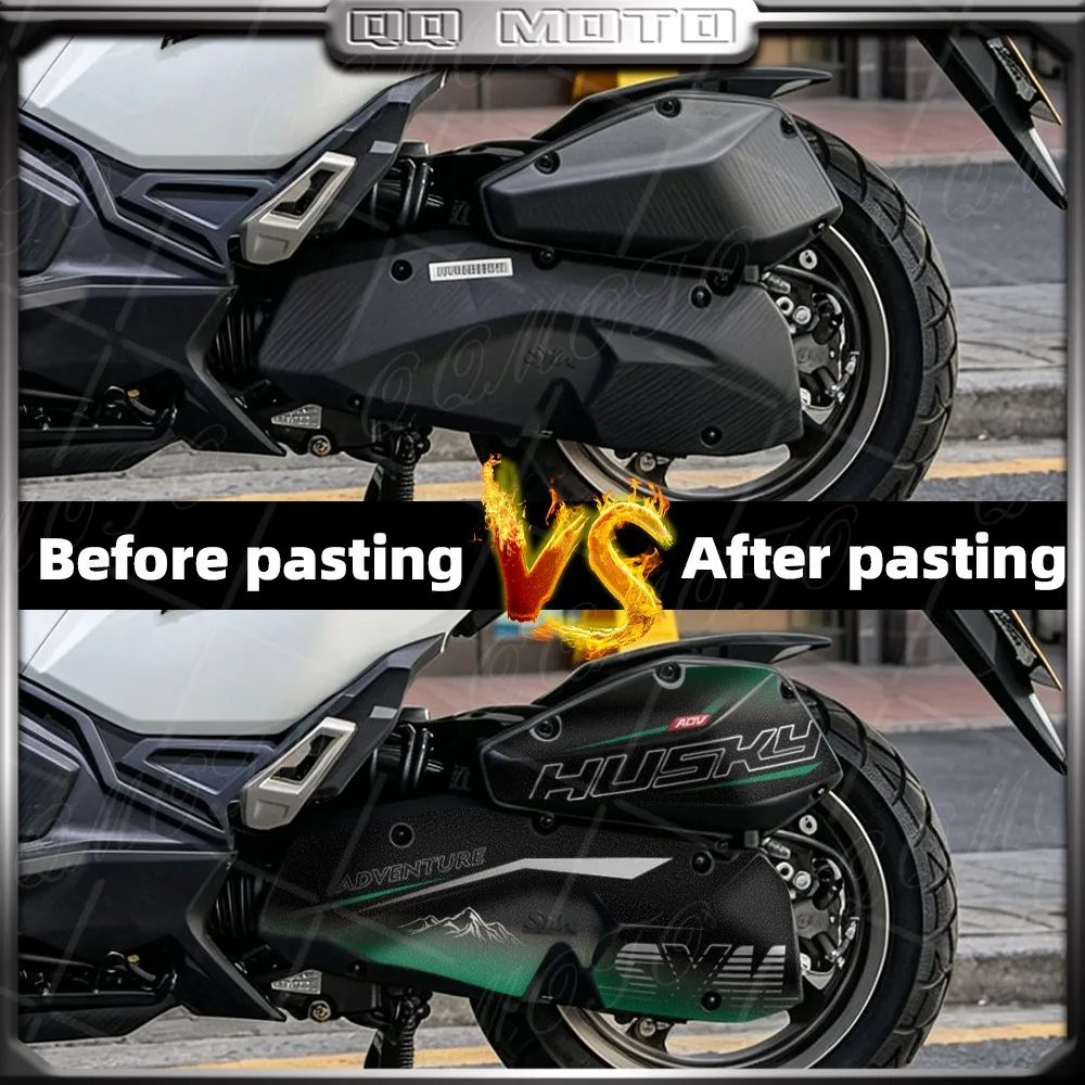 For HUSKY ADV150 Husky Adv 150 2022-2026 Frosted Motorcycle Air Filter Gearbox Protection Sticker Refit Decal Accessories