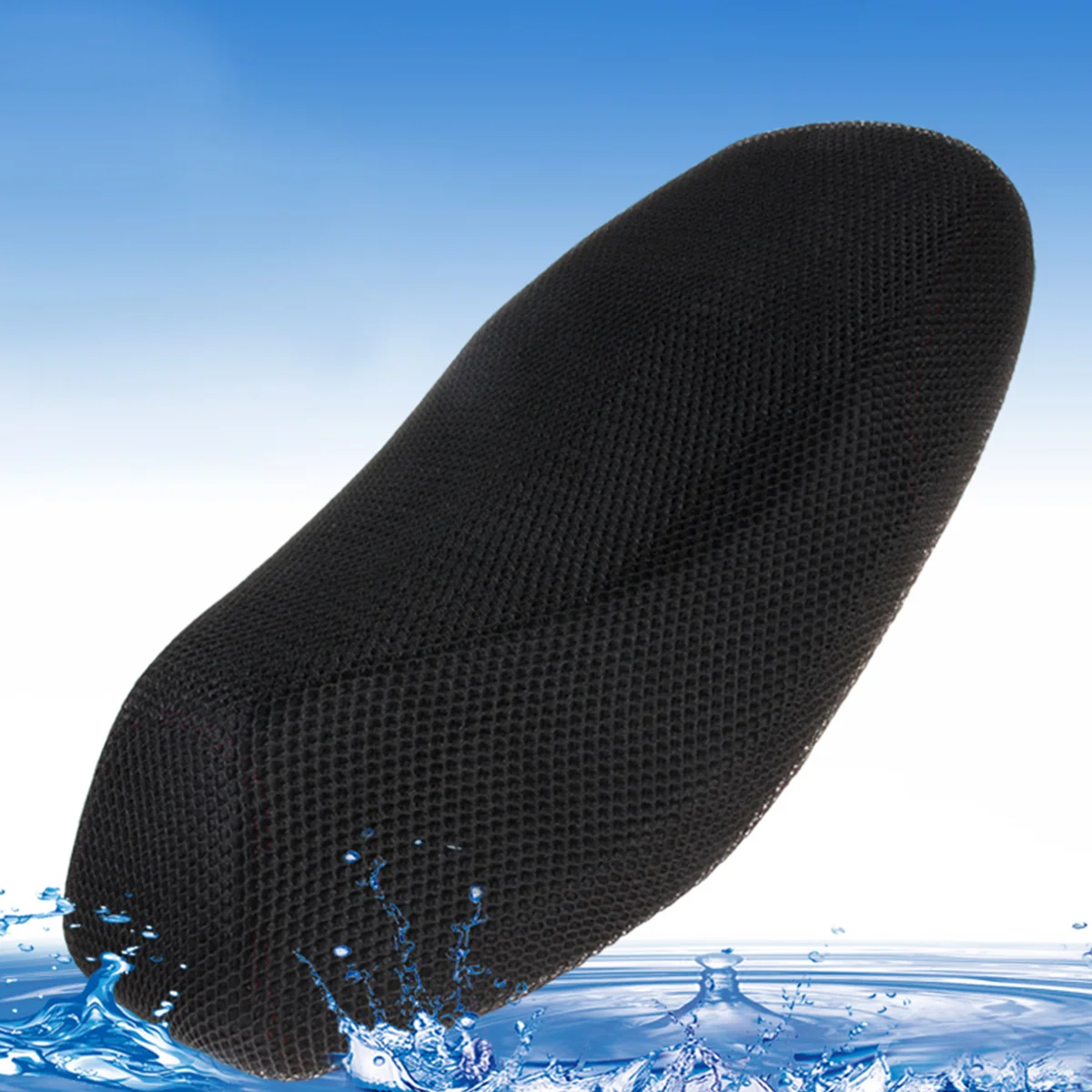 

Universal Mesh Motorcycle Seat Cover Black Size L Breathable Elastic Band Protectors Dirt Resistant Electric Bike Seat Blanket