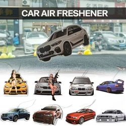 Newest Car Air Freshener Hanging Auto Rearview Mirror Perfume Pendant Solid Paper JDM For F30 E46 E90 M3 M4 M5 E36 F82 Girl