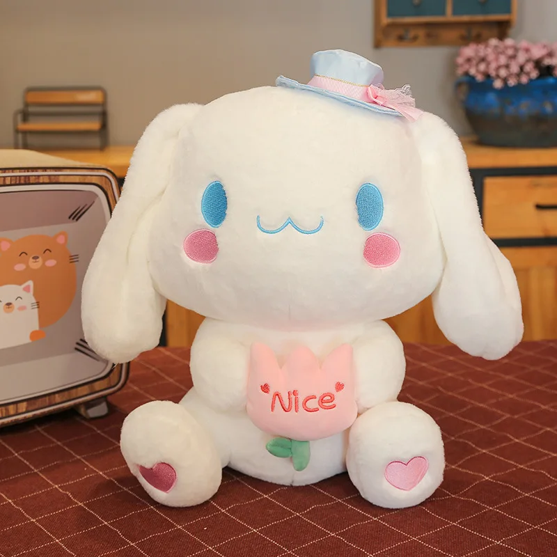 Kawaii Cinnamoroll Knuffel Sanrio Gevulde Pop voor Kinderen Verjaardag Kerstcadeau Zacht Slaapkussen Schattige Pop voor Meisjes Groothandel