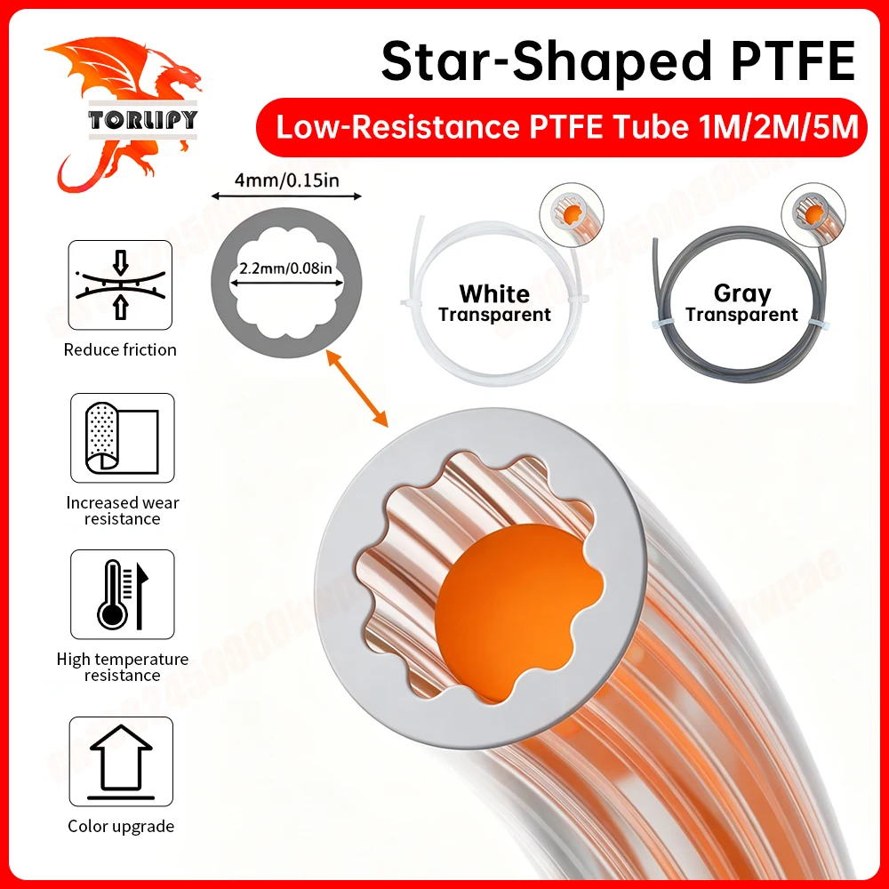 �y�Z�[�����z���^ PTFE �`���[�u Bambu Lab/Creality/Kobra �p 4mm OD ���R�����ϐ� PTFE �`���[�u 3D �v�����^�[���i