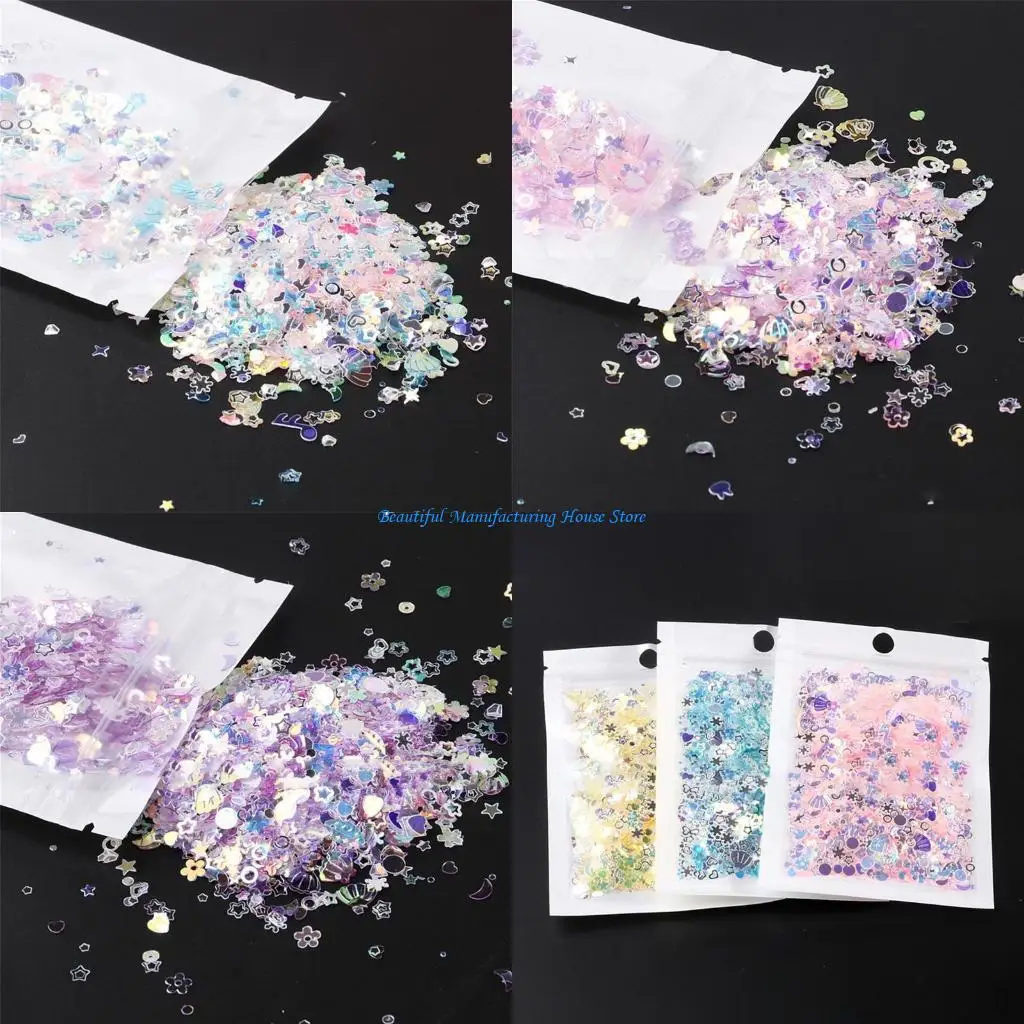 

E56A Art Decorations Holographics Flakes Crystal Sequins Epoxy Resin Mold Filler