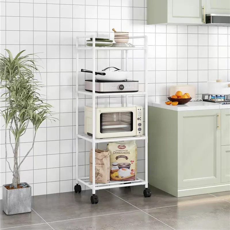 New kitchen storage rack, small trolley, floor-standing multi-layer household storage rack, bathroom rack, storage rack