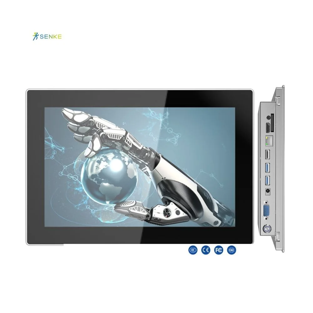 

Senke Wall Mount True Flat Android Industrial Panel Pc Touch Hmi Panel 15.6 Inch Industrial Touch Screen Panel Pc