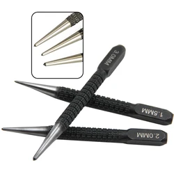 3PC Center Punch Positioning Punch Drilling Fixer nero cilindrico Nail Punch Pin Tool accessori