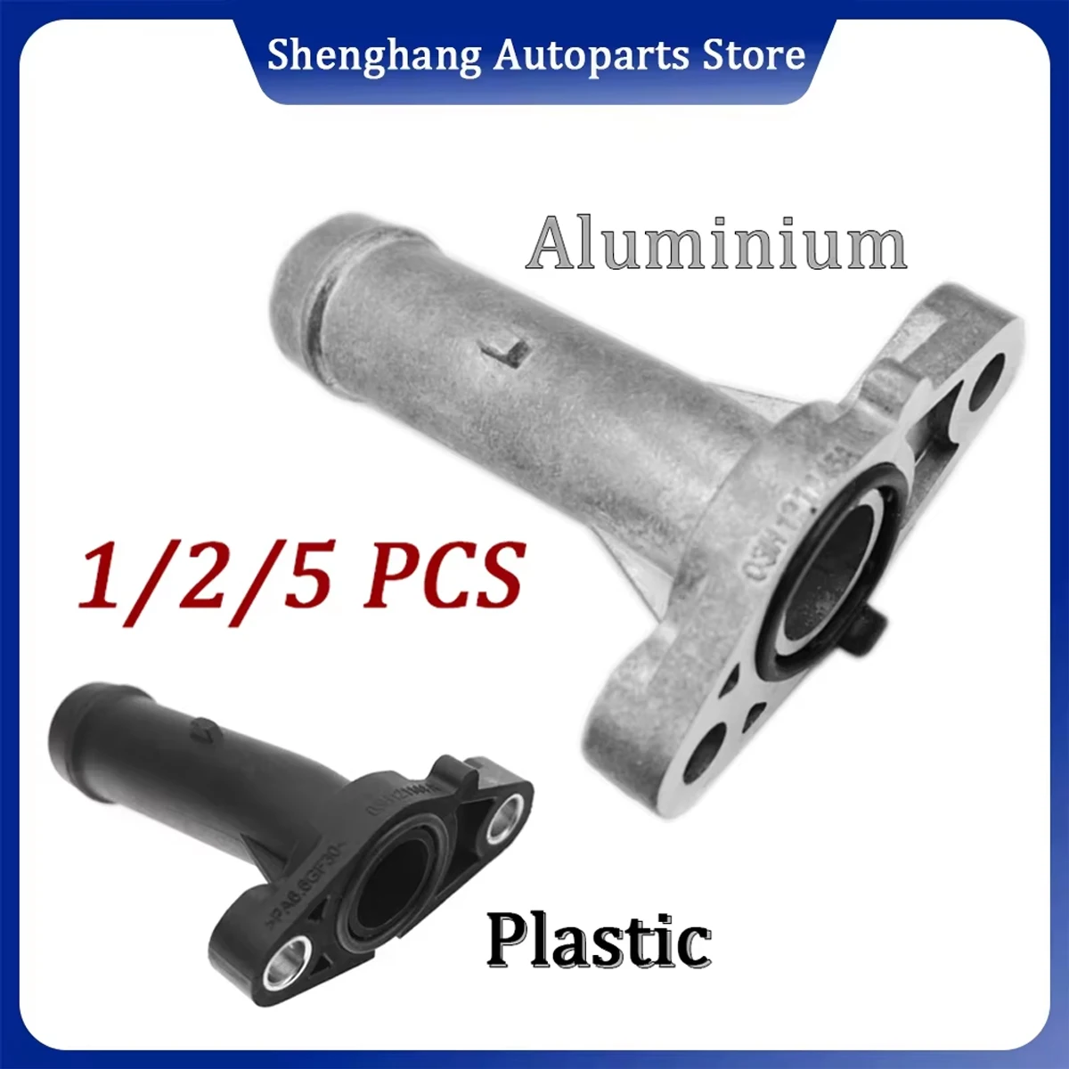 

03H121145A Aluminium Plastic Engine Coolant Flange 95510623100 03H121144A For Audi Q7 VW CC Passat Phaeton Touareg Porsche V6