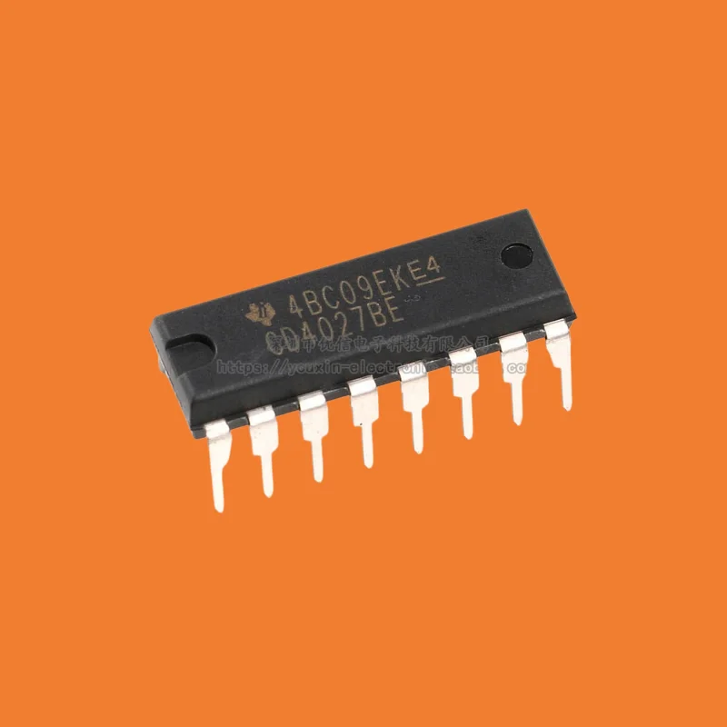 10pcs/Original genuine direct insertion CD4027BE chip dual J-K master-slave trigger DIP-16 logic chip
