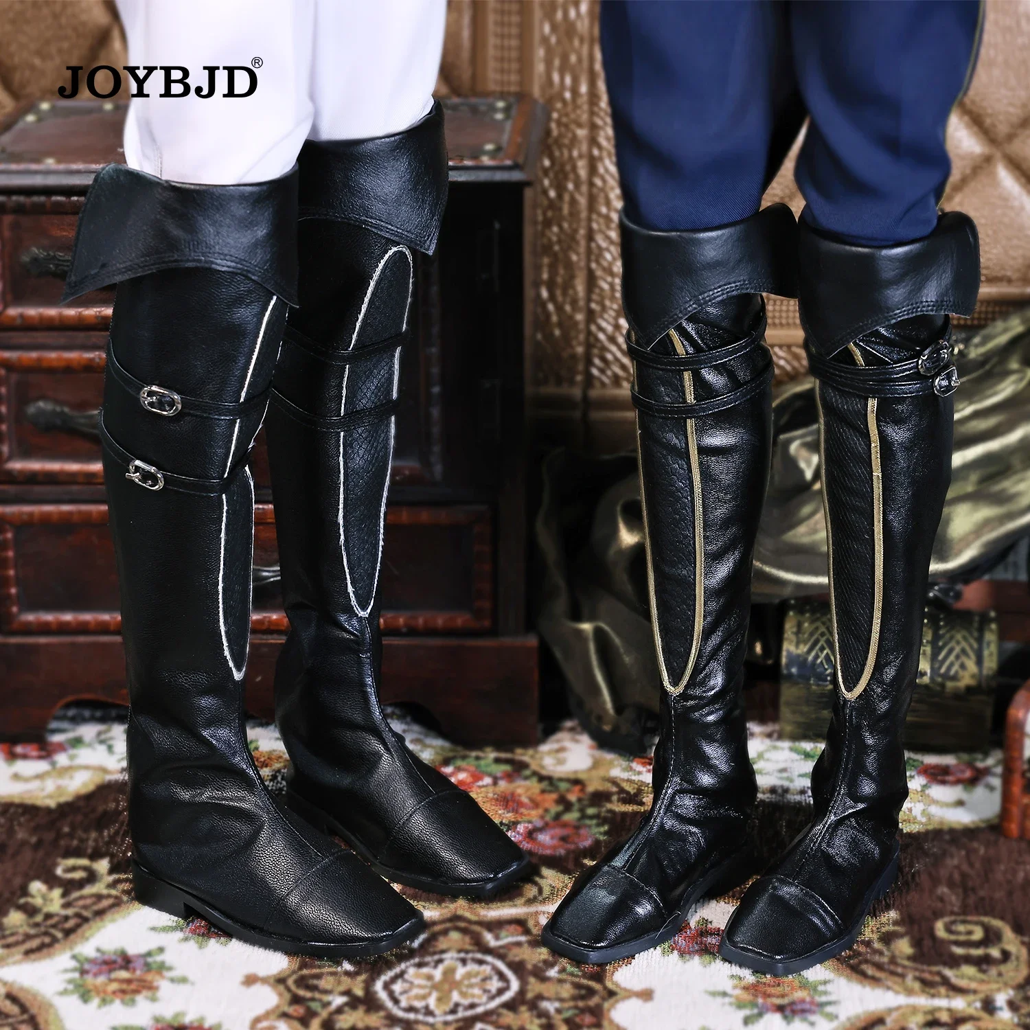 

BJD 1/3 Shoes British Style Fashion Officer Leather Army Boots High Boots Shoes Jointed Doll Accessories