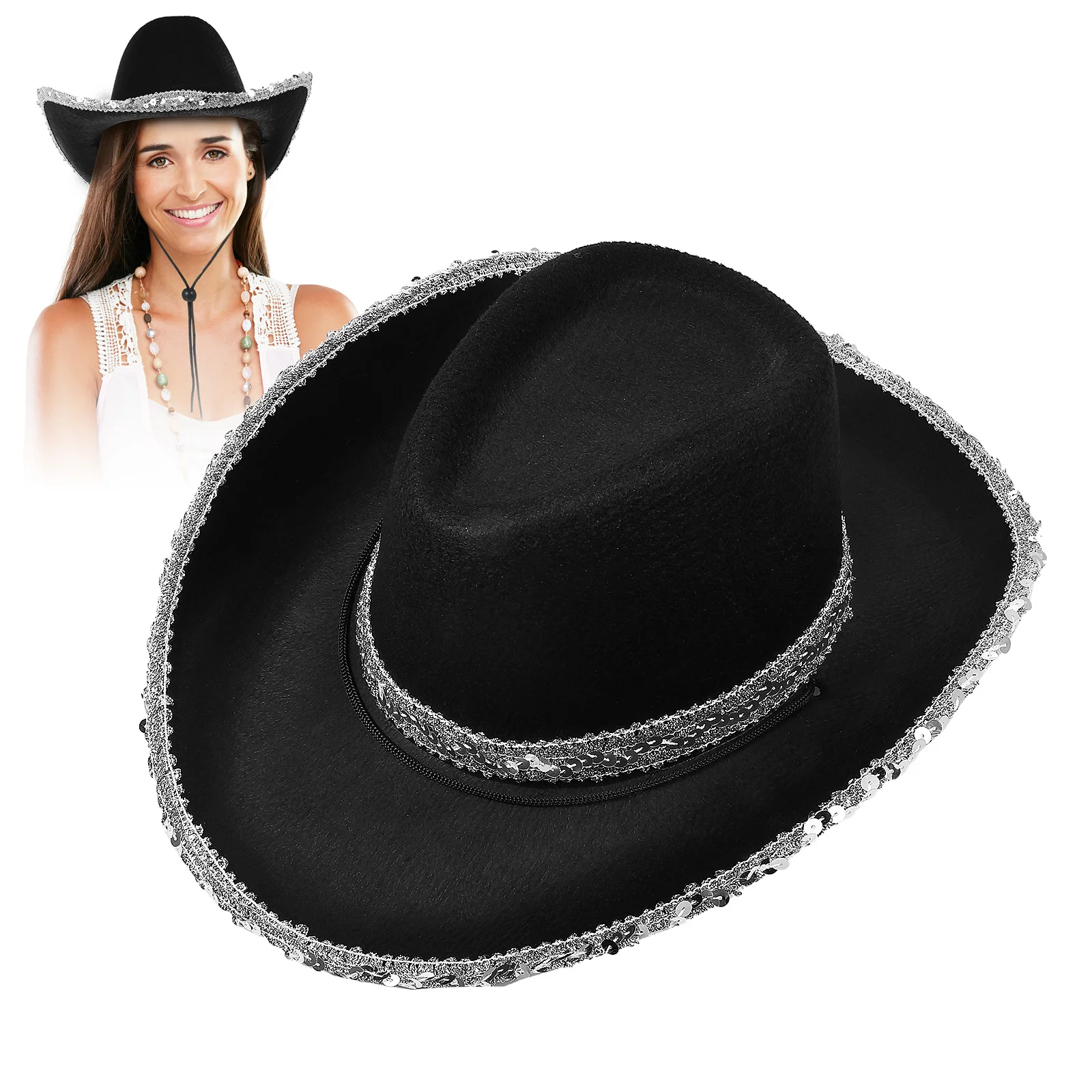 

Hat Costume Wide Brim Black Clothing Outdoor Felt Hats For Women Women's