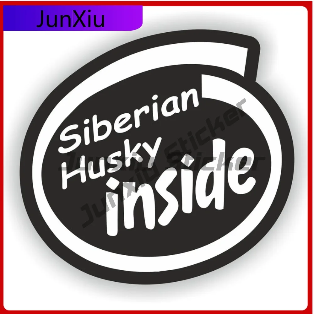 

Creativity Siberian Funny Truck UV Resistant Decal Decoration Resistant Funny Bumper Sticker Inside Car Window Unique Husky UV