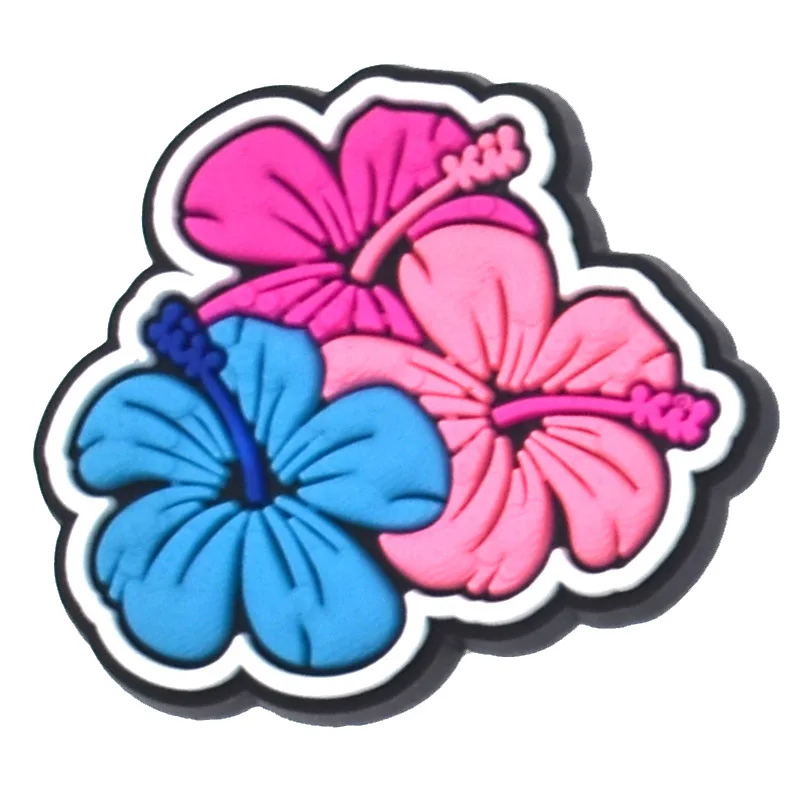 New 1Pcs Summer Bikini Tree Flowers Shoes Charms for Crocs DIY  Clogs Kids Pin Decoration Jeans Shoe Accessories X-mas Wholesale image 4