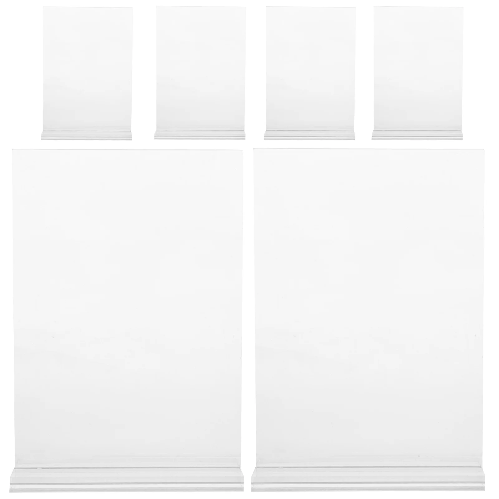 

6 Pcs Acrylic Display Board Arcylicgreeting Card Stand Bookmark Business Cards Baseball Adjustable Poster Sign