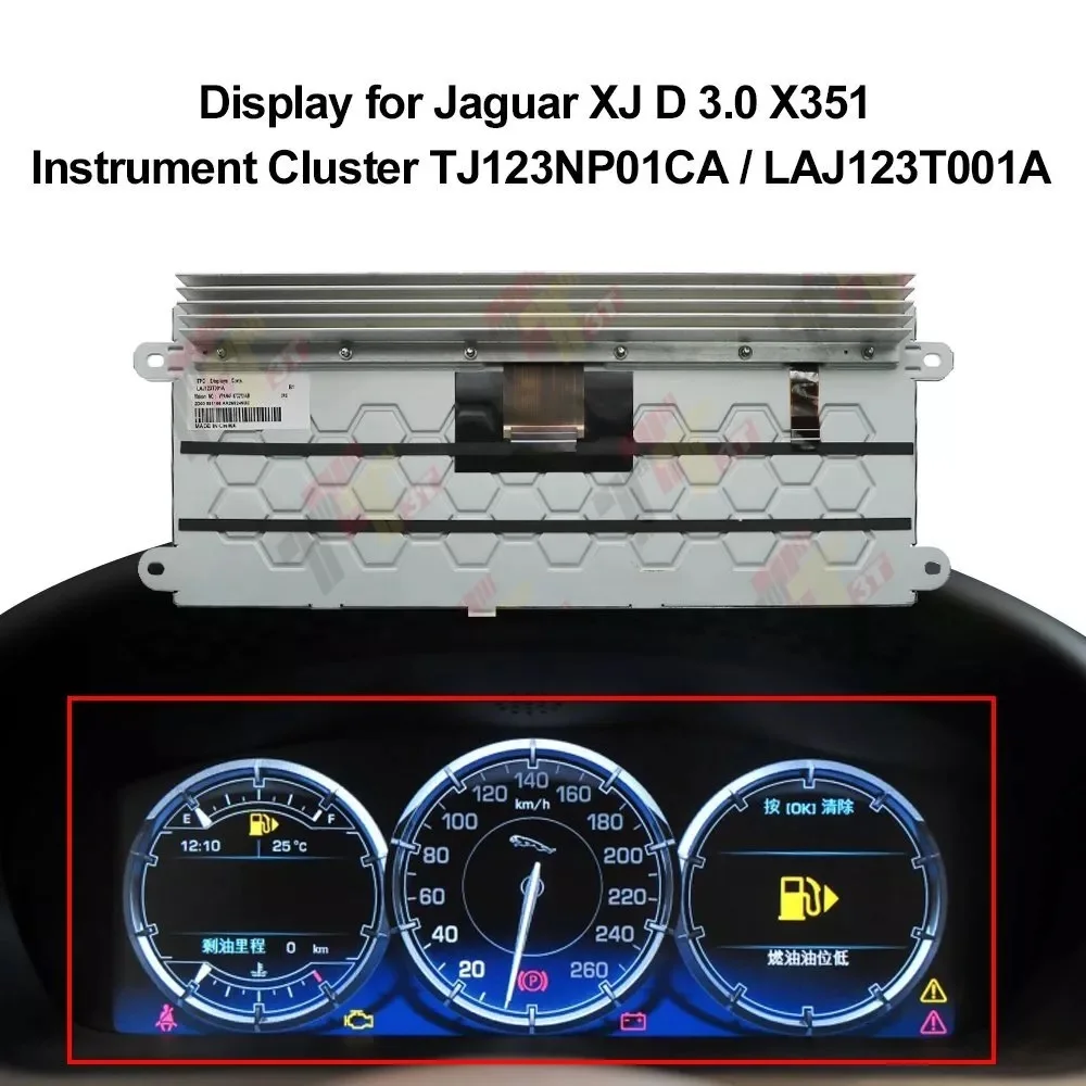 

Dashboard LCD Display for Jaguar XJ D 3.0 X351 Instrument Cluster TJ123NP01CA, LAJ123T001A