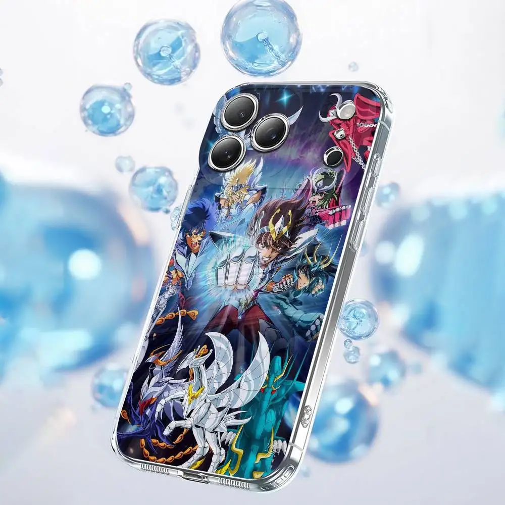 Чехол для телефона S-Saint Seiya Knights Zodiac для iPhone 17,16,15,14,13,12,11 Plus,Pro,Max,Plus,E,SE4,Air,Mini Transparent