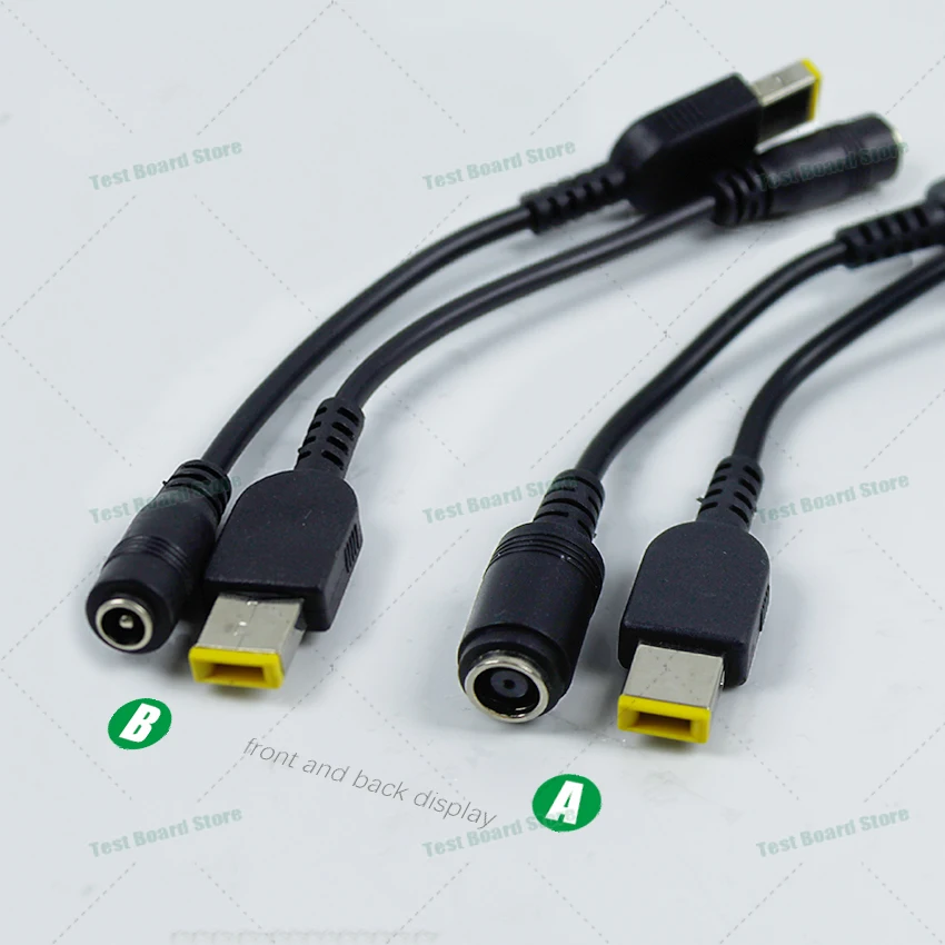 1Pce square mouth with needle male DC 5.5 * 2.1/7.4 * 5.0 female power conversion cable for Lenovo ThinkPad X1 Carbon ultrabook