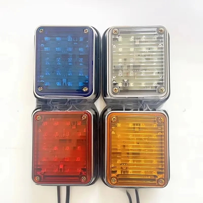 

Pkx For 2 in 1 Universal Police Motors Styling Led Signal light Safety Warning Indicator lights Motorcycle LED red/blue Flashing