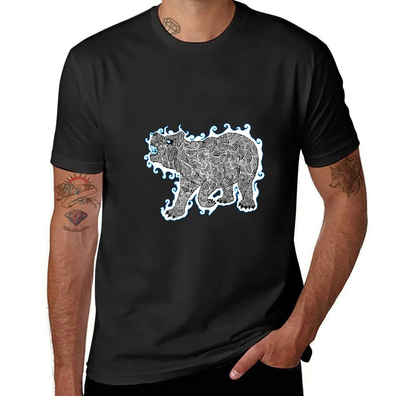 Spiritual Animal Bear T-Shirt anime clothes animal prinfor boys sports fans mens graphic t-shirts funny