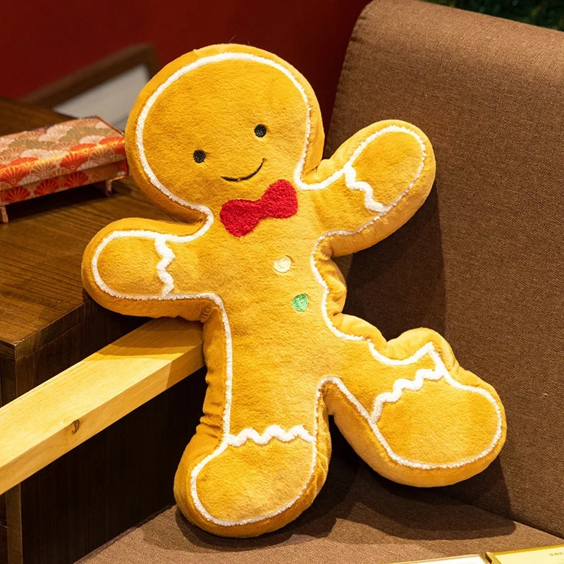

Take a Bite Christmas Gingerbread Man Pillow Plush Toy Pendant Christmas Decoration Children's Holiday Gift