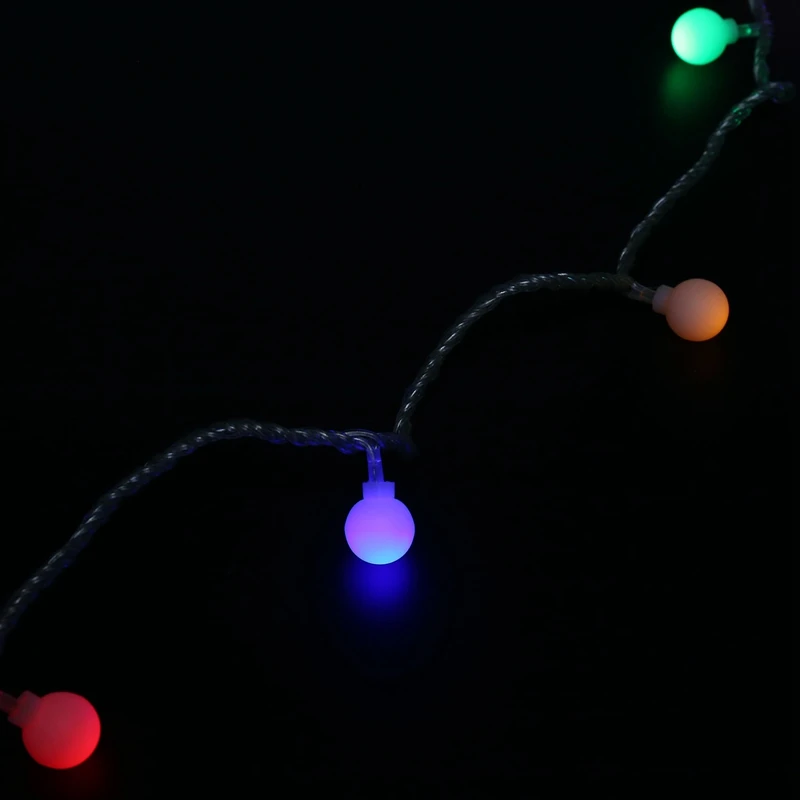 Lampa świąteczna String 220 V 10 M 60 LED Ball Pendant Light String Wtyczka EU
