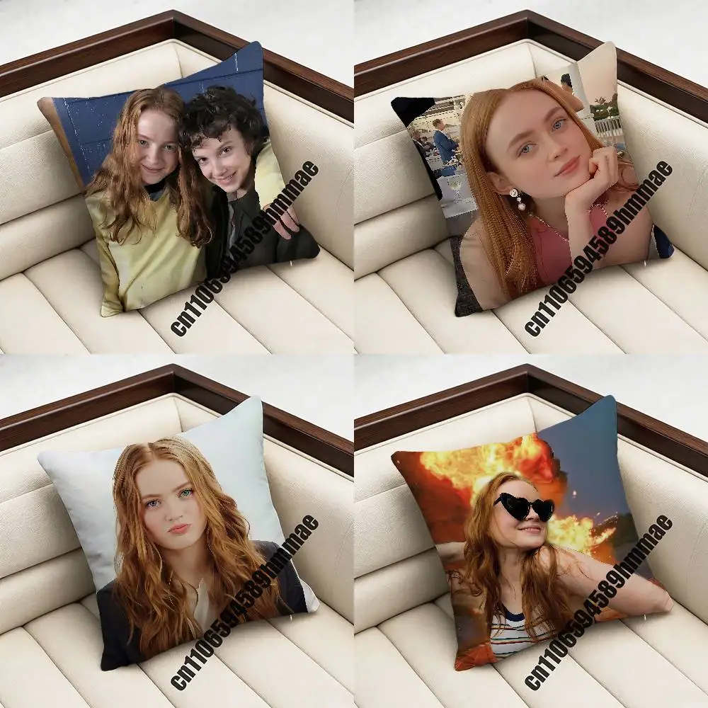 

For Cool Funny S-Sadie Sink Throw Pillow Case Sham 45x45cm 35x35cm Square Bedroom Pillowcase Cushion Cover