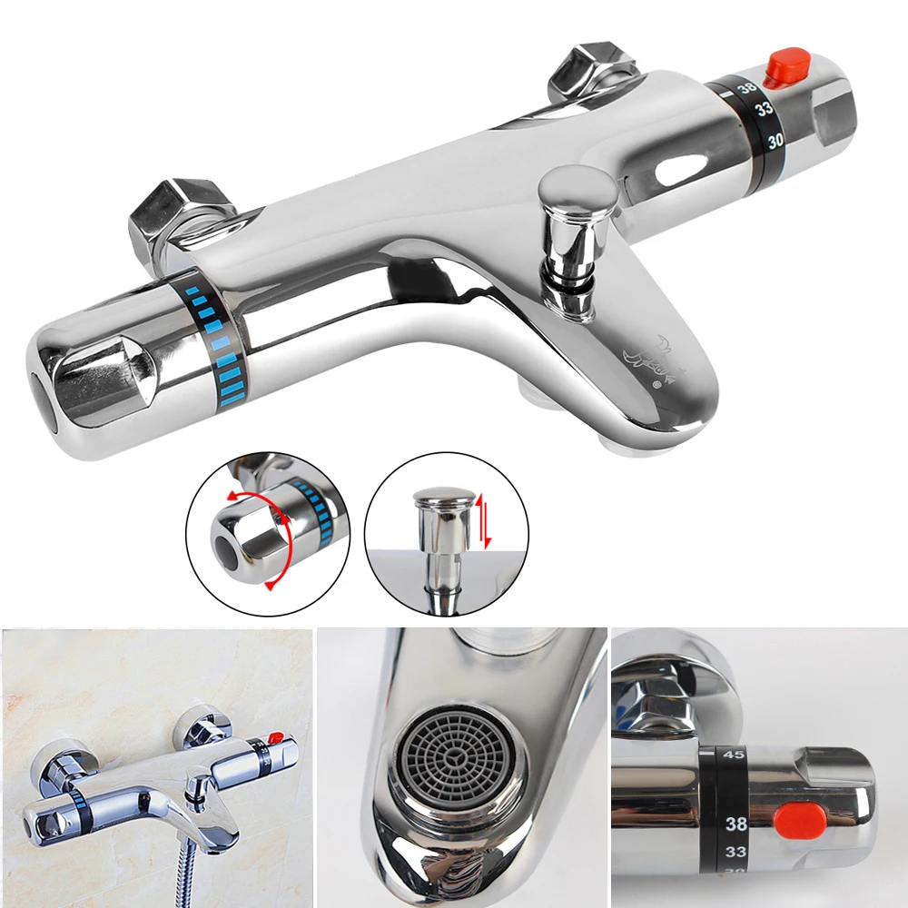 

Hot And Cold Mixer T hermostatic Tap Bathroom Mixing Valve Bathtub Faucet T hermostatic Shower Faucet Bathroom Tool