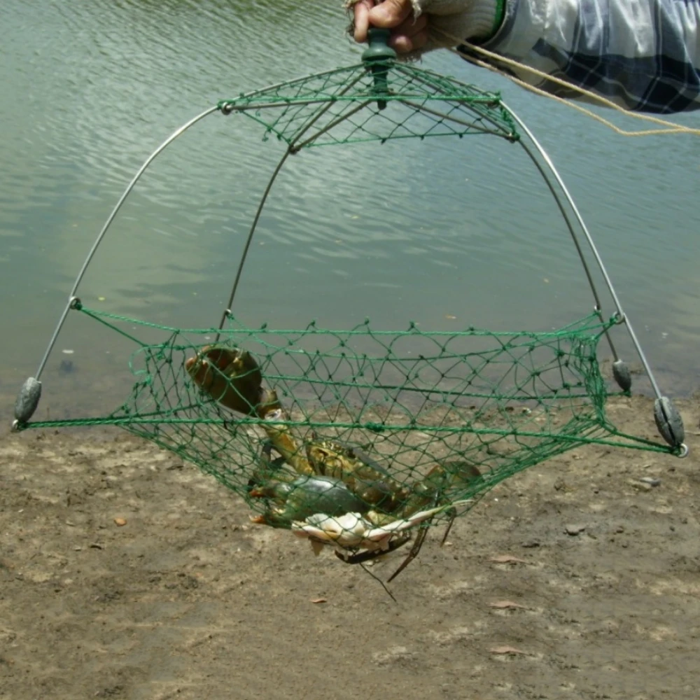 Multi Size Fishing Net Trap Mesh Netting Fishnet Tackle Design SS Spring Shoal Cast Nets For Fishing Traps Crabbing Nets MA840