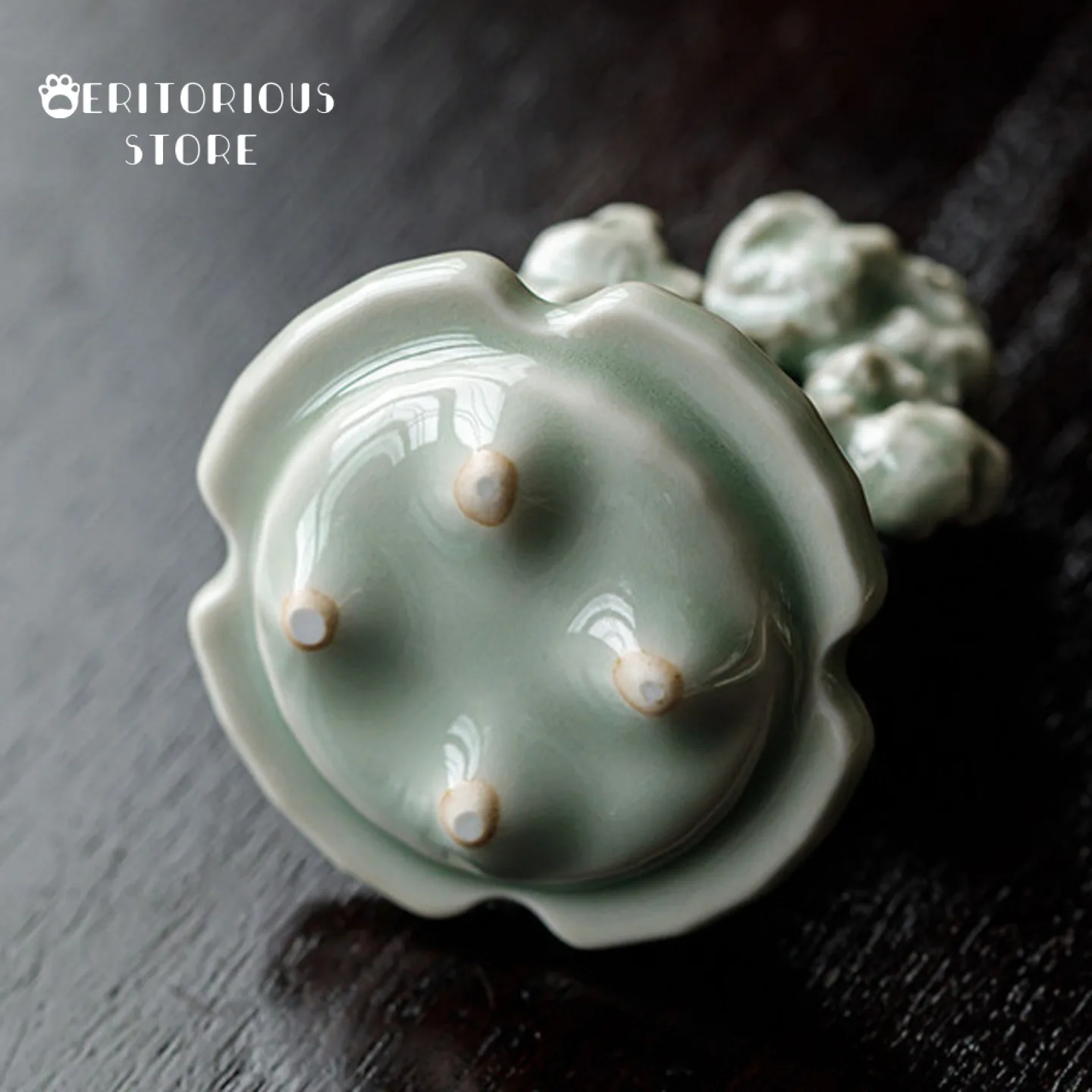 Creative Taihu Stone Ceramic Tea Pet Chinese Teapet Figurine For Tea Ceremony Desktop Decoration Table Ornament Gift Figurines view 5