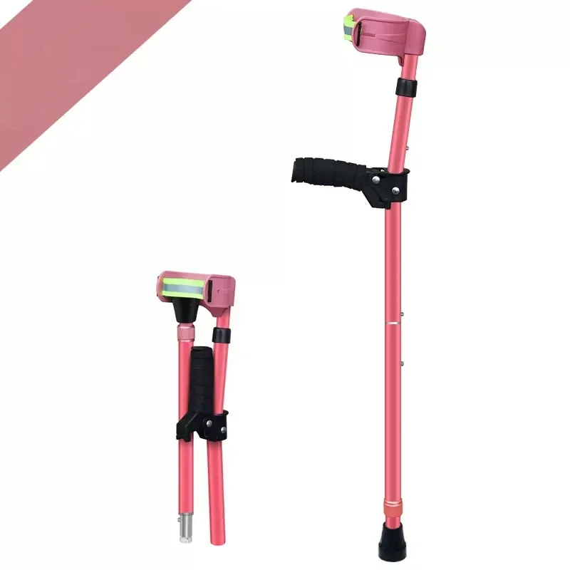 

%a Foldable Fracture Support Crutch Lightweight Adjustable Underarm Double Crutches with Comfortable Elbow Design