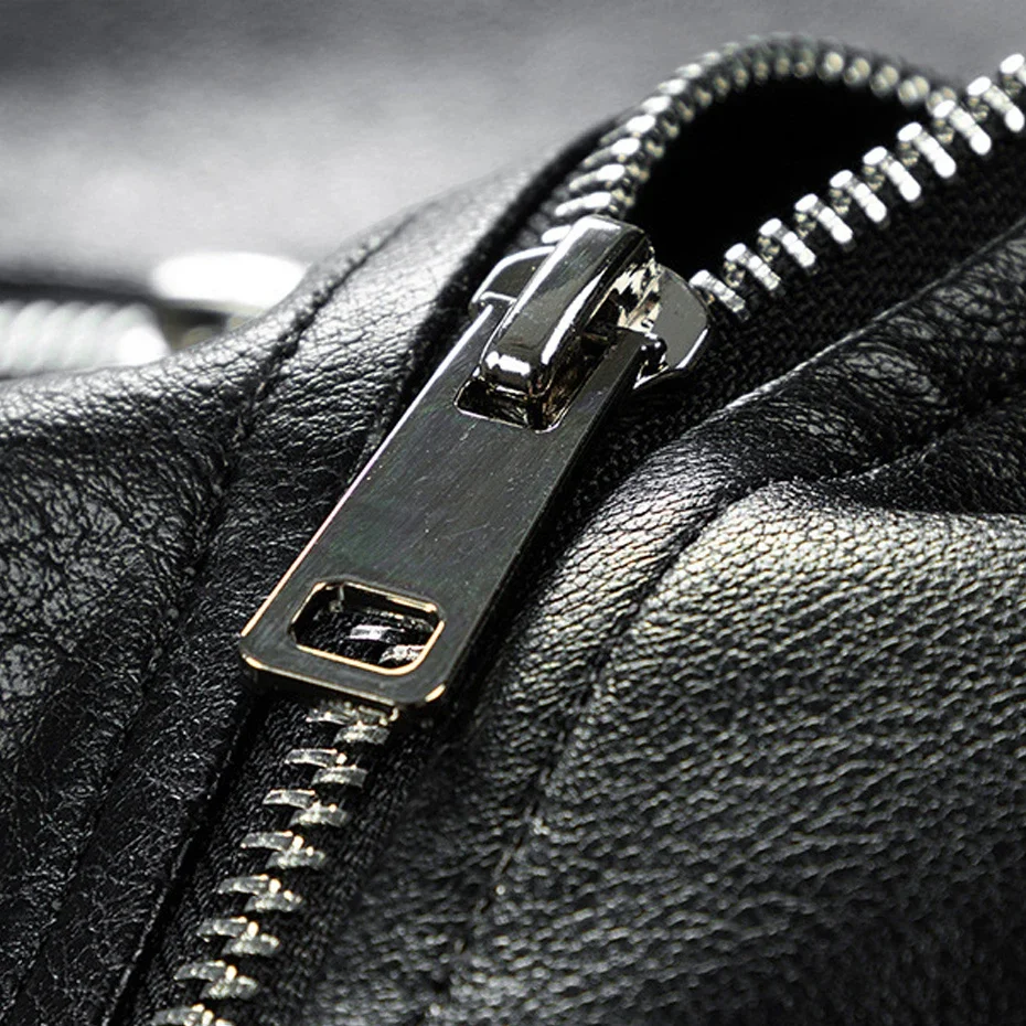 Cargo PU Jacket Men Motorcycle Biker Jacket Coat Fashion Spring Autumn PU Coats Male Faux Leather Jackets Black