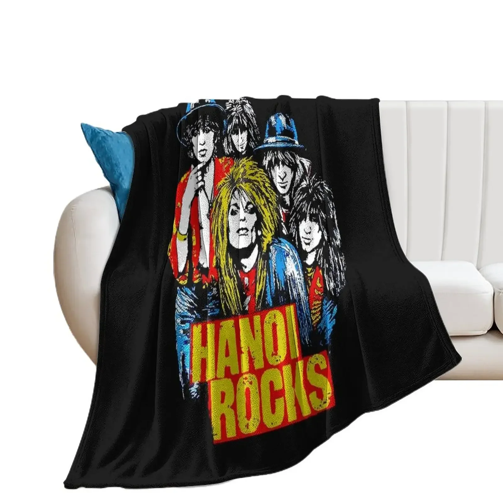 

Hanoi Rocks 4 Classic T-Shirt Throw Blanket Sofa Quilt Thermals For Travel Camping Soft Beds Blankets