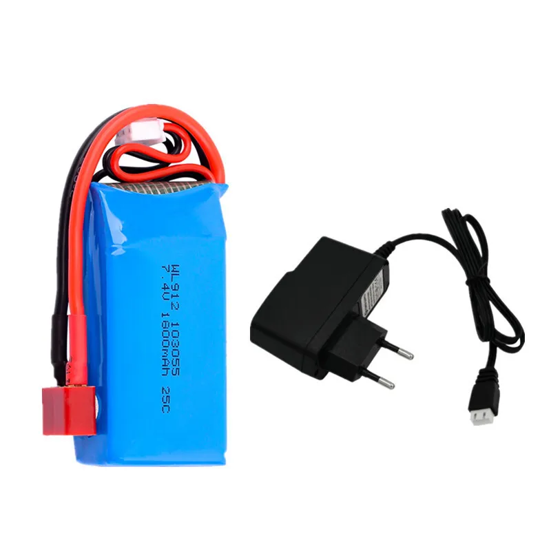 7.4V 1800MAH Lithiumbatterij 25C 2S Model Schip Batterij Geschikt Voor WL912 Afstandsbediening Schip Grote Capaciteit batterij - afbeelding 1