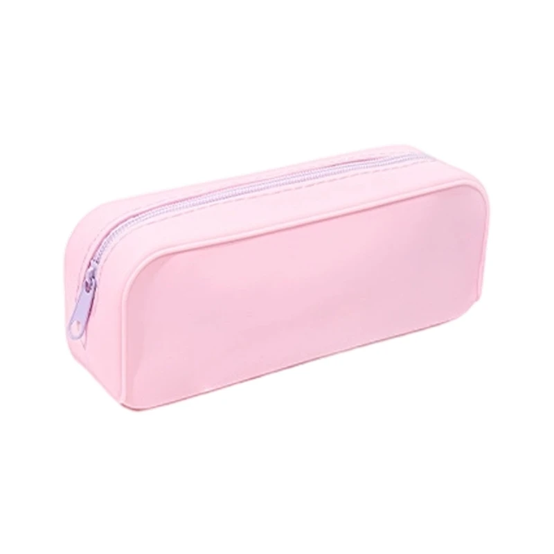  Waterproof Silicone Pencil Case Zippered Pencil Pouches Large Compartment Portable Pen Organiser Bag For Student Adult